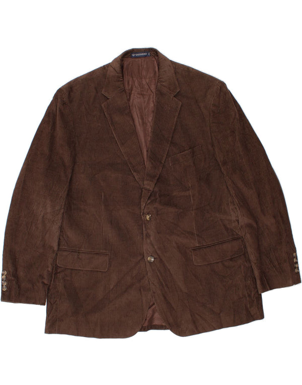 DOCKERS Herren Cord-Blazerjacke US 48 4XL Braune Baumwolle
