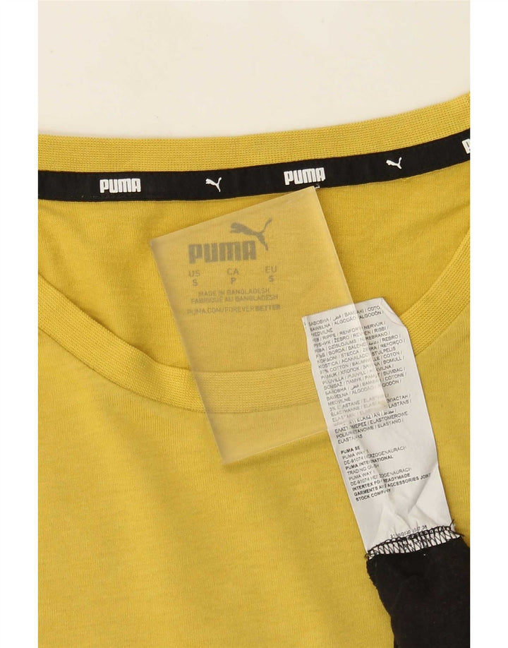 Puma Herren-T-Shirt-Oberteil, klein, mehrfarbig, Colourblock-Baumwolle