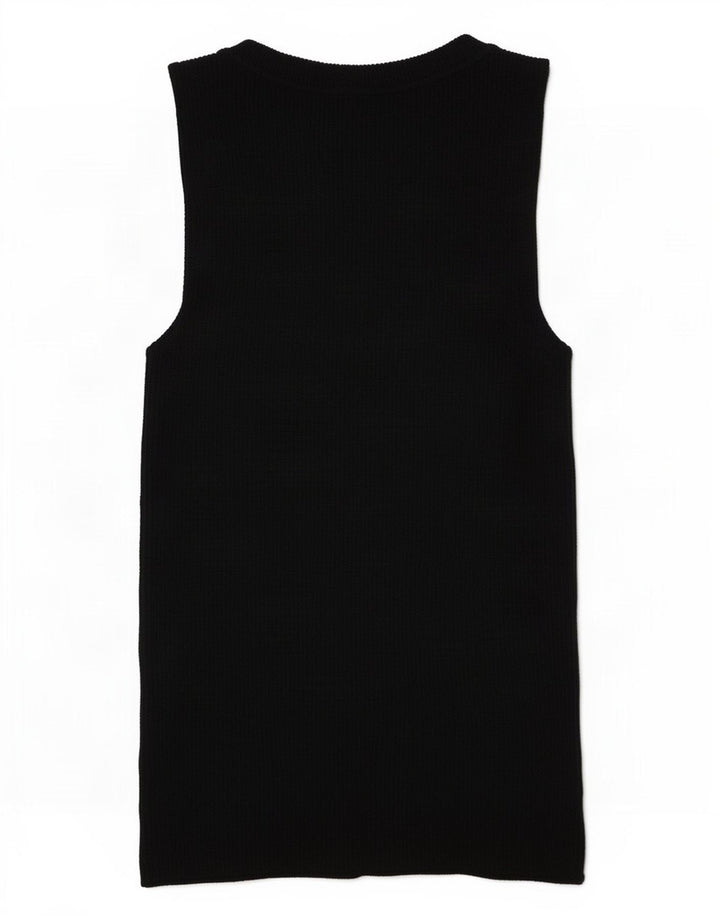 Marks & Spencer Damen Weste Top UK 10 Small Schwarze Viskose