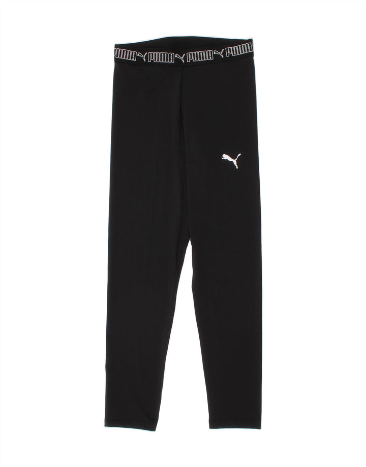 PUMA Girls Graphic Leggings 13-14 Years  Black Polyester Vintage Puma and Second-Hand Puma from Messina Hembry 