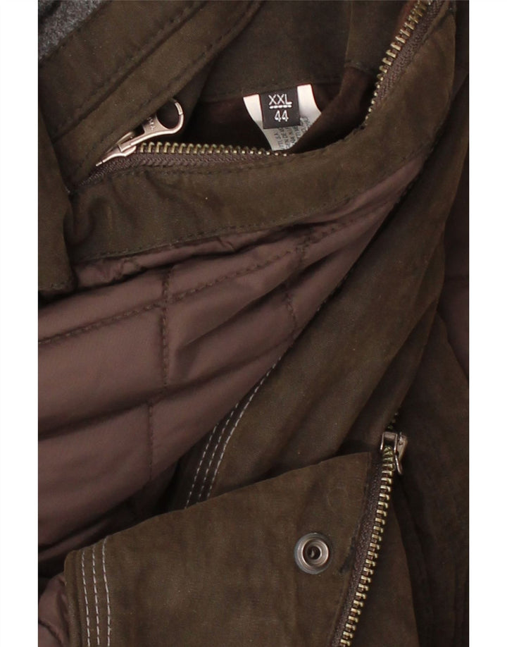 MASSIMO DUTTI Herrenjacke aus gewachster Baumwolle UK 44 2XL Braun