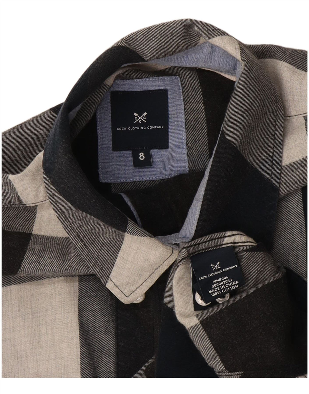 Crew Clothing Damen-Flanellhemd in Übergröße, Größe S, Marineblau, kariert