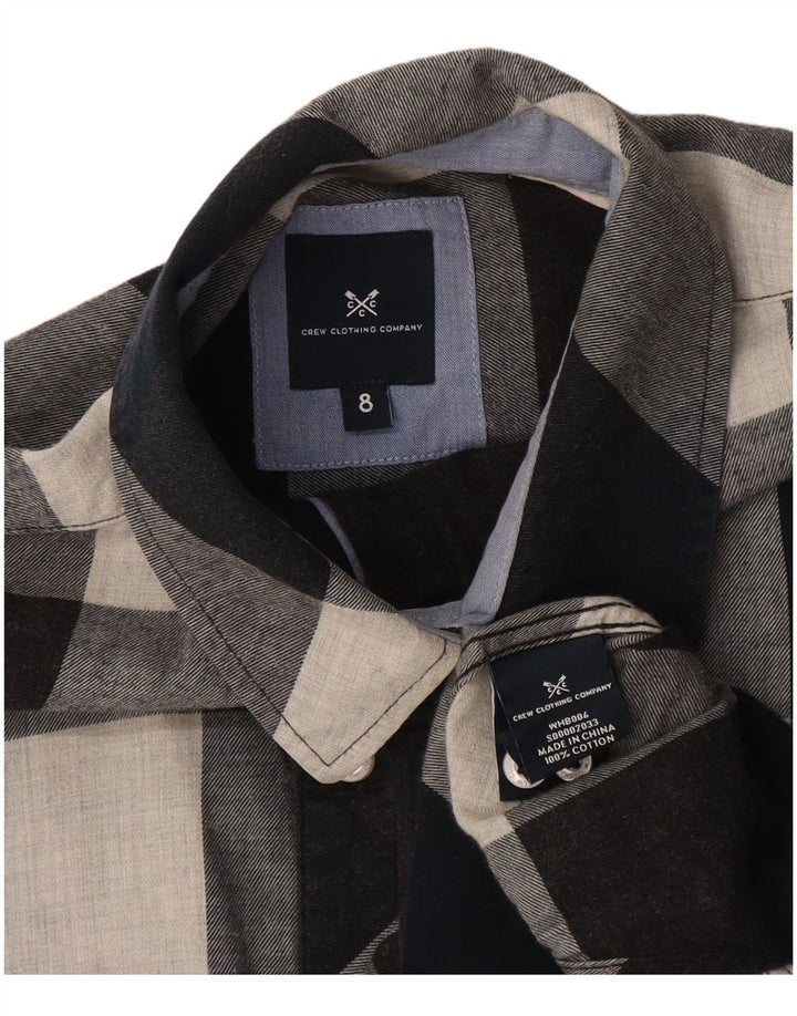 Crew Clothing Damen-Flanellhemd in Übergröße, Größe S, Marineblau, kariert