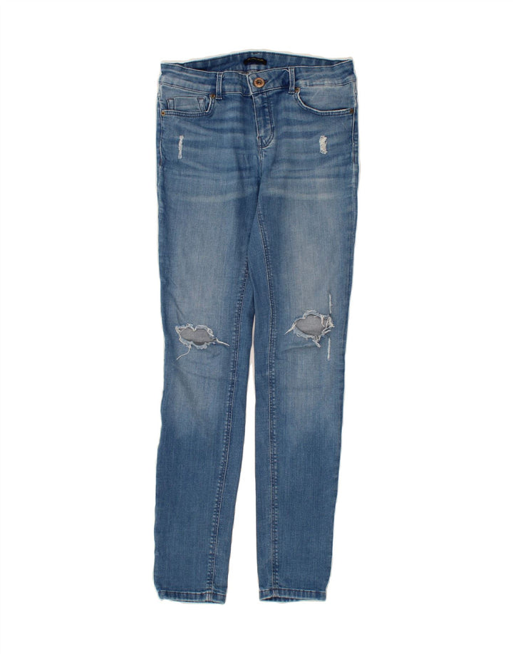 MASSIMO DUTTI Womens Distressed Skinny Jeans US 6 Small W30 L30 Blue Vintage Massimo Dutti and Second-Hand Massimo Dutti from Messina Hembry 