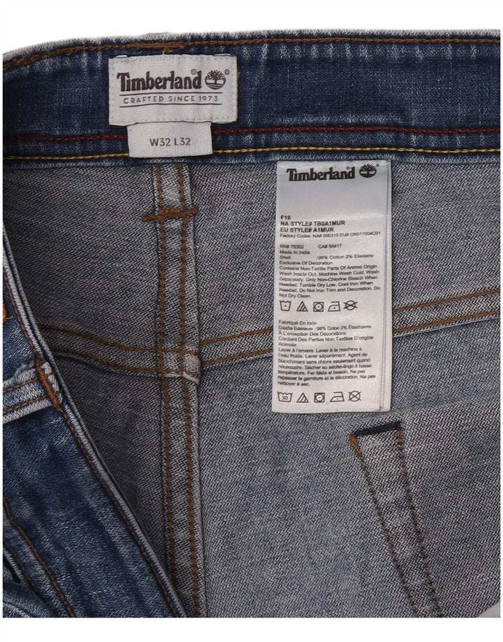 Timberland Herren Clark Straight Jeans W32 L32 Blaue Baumwolle