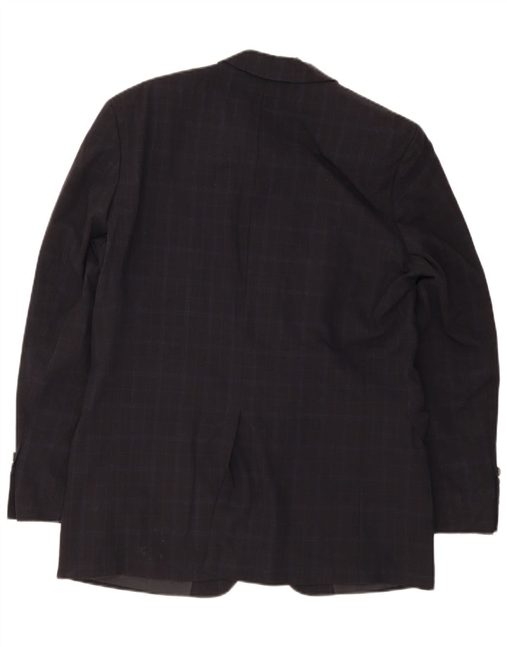 Hugo Boss Herren-Blazer mit 3 Knöpfen, Gr. 38, mittelmarineblau kariert