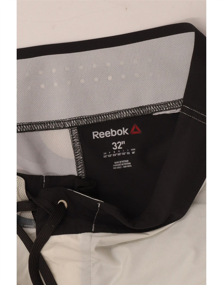 Reebok Herren Speedwick Graphic Badeshorts Mittelschwarz Farbblock