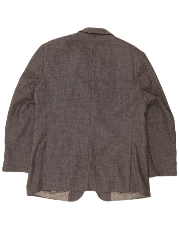 Marks & Spencer Herren-Blazer mit 2 Knöpfen, UK 44, XL, graue Schurwolle
