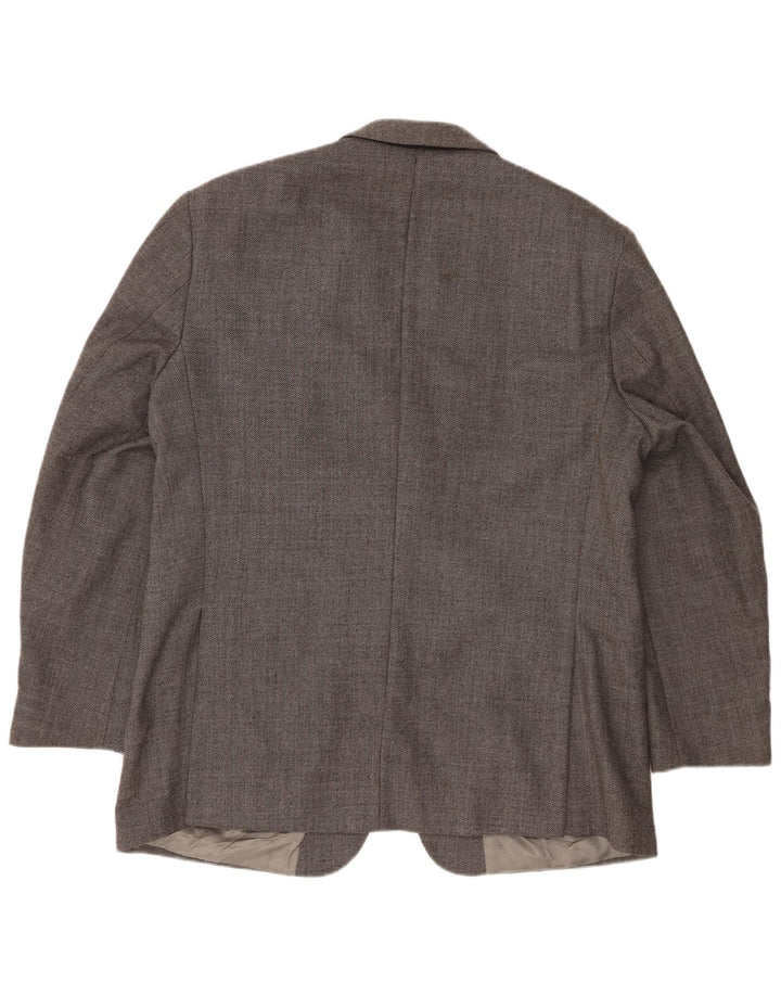 Marks & Spencer Herren-Blazer mit 2 Knöpfen, UK 44, XL, graue Schurwolle