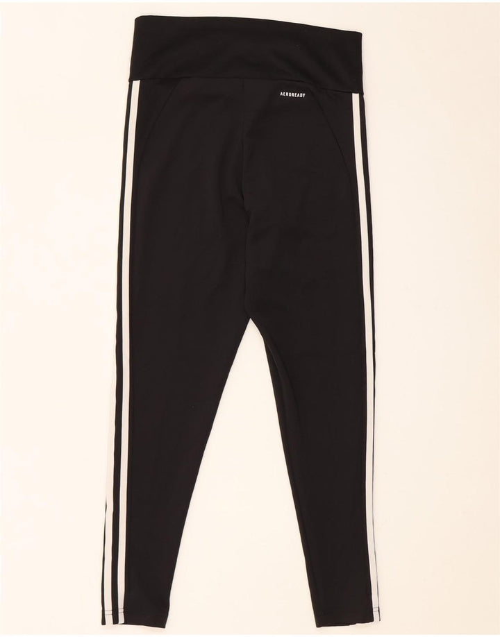 ADIDAS Damen Aeroready Leggings UK 12/14 Medium Schwarz Polyester