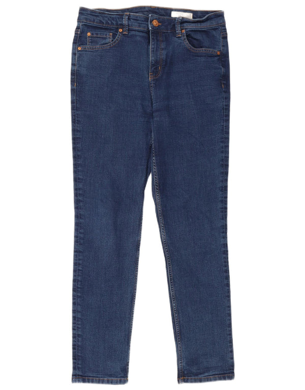 Marks & Spencer Damen The Lily Slim Jeans UK 14 Medium W30 L28 Blaue Baumwolle