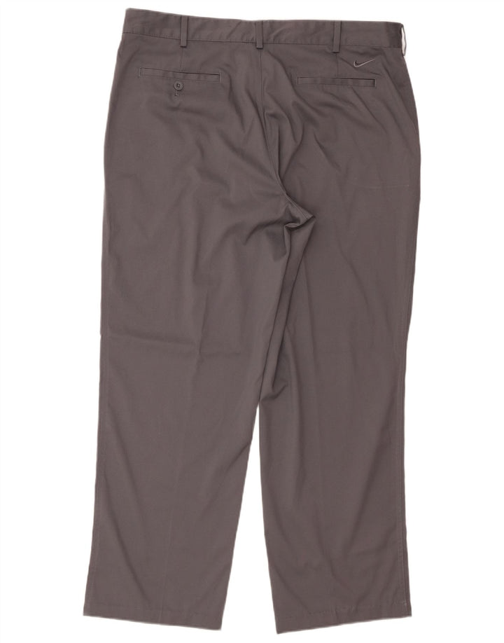 Nike Herren Dri Fit Straight Chino Hose W36 L30 Graues Polyester
