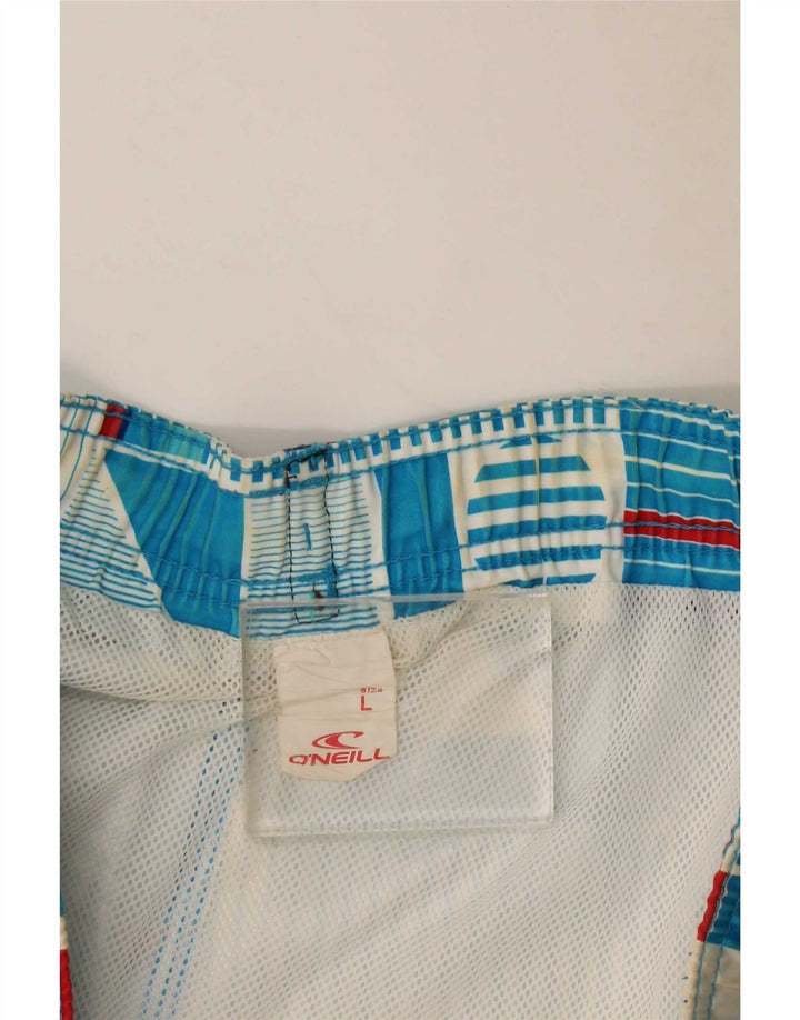 O'Neill Herren-Badeshorts, groß, blau, geometrisch, Polyester