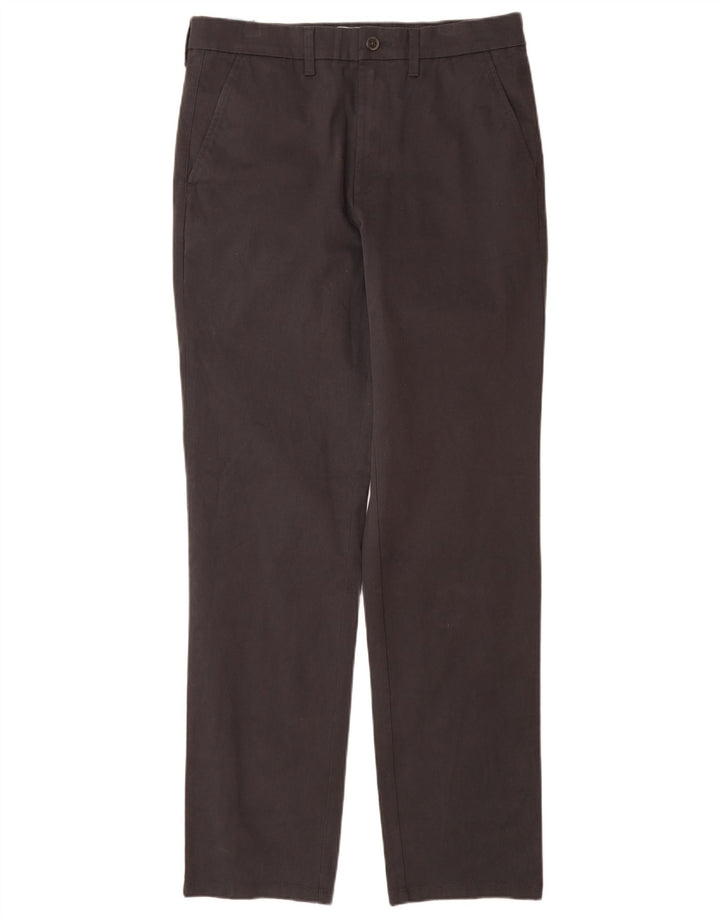 MARKS & SPENCER Herren-Chinohose mit normaler Passform, gerade Passform, W32 L33, Schwarz