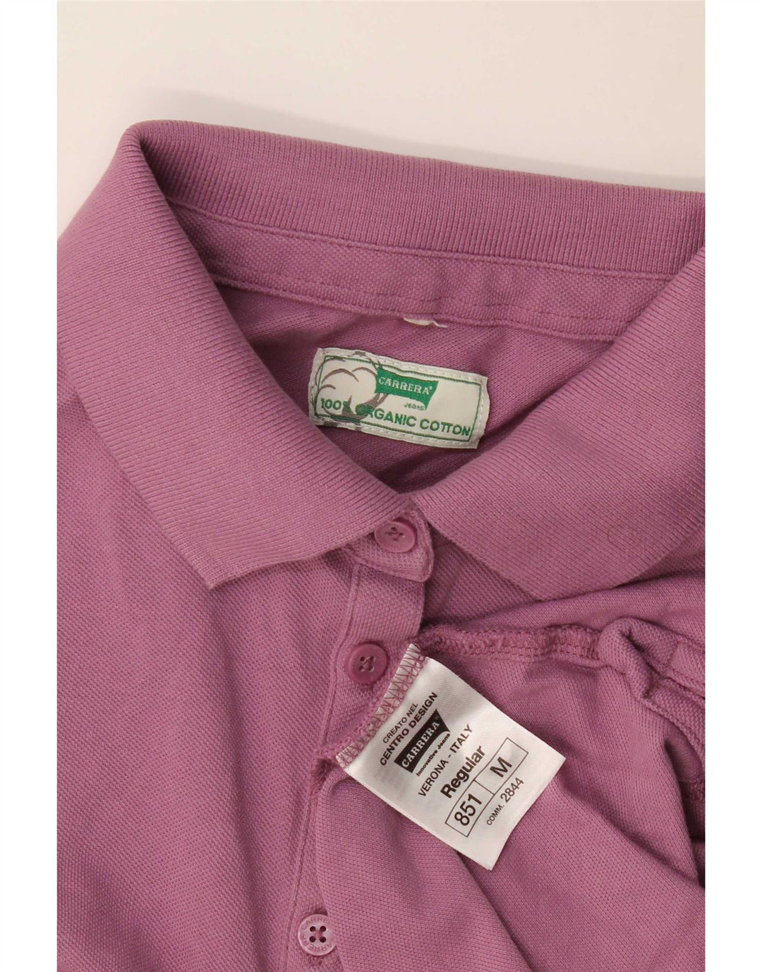Carrera Damen Poloshirt UK 12 Medium Lila Baumwolle