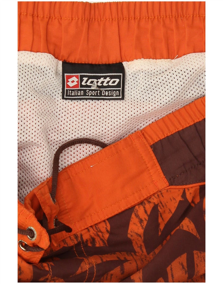 Lotto Herren-Badeshorts, groß, braun, geblümt