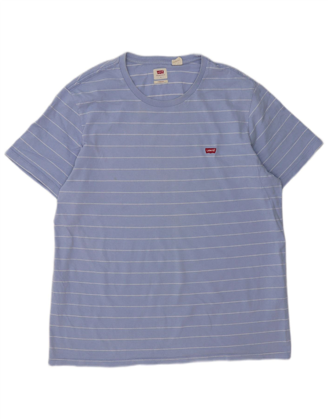 Levi's Herren Standard-T-Shirt-Oberteil, groß, blau gestreift, Baumwolle