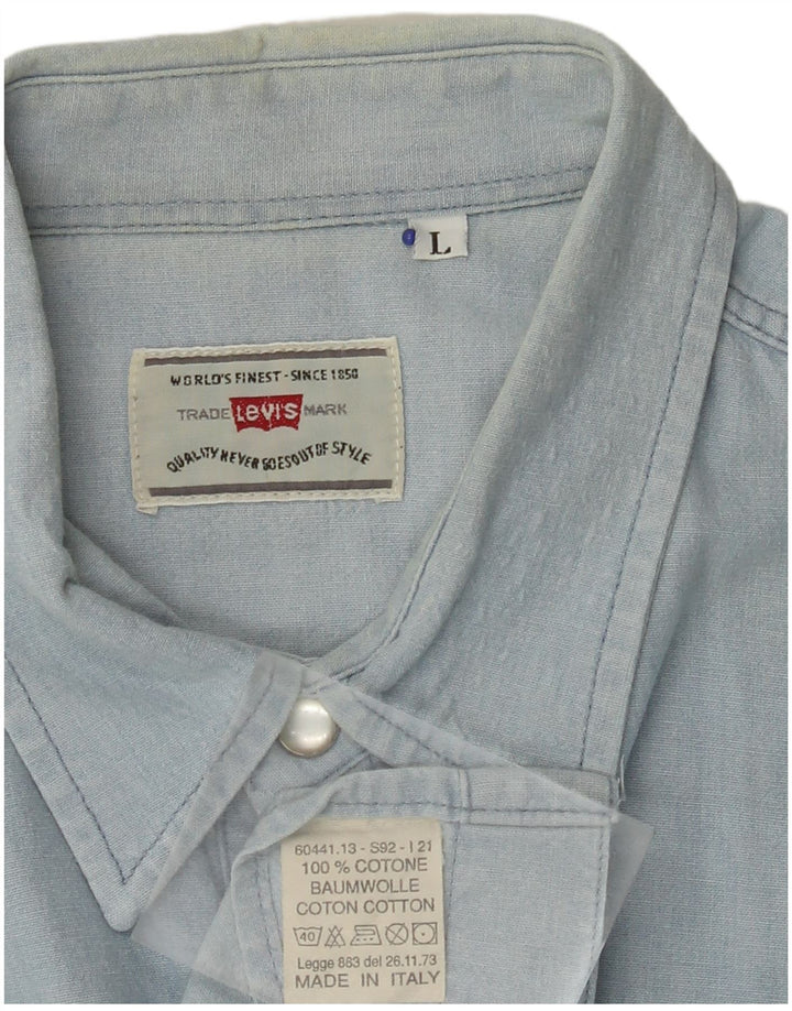 LEVI'S Herren-Jeanshemd, große blaue Baumwolle