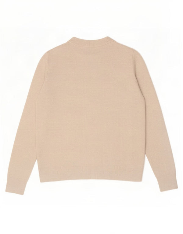 Marks & Spencer Damen-Pullover, übergroß, Rundhalsausschnitt, Gr. 10, Größe S, Beige