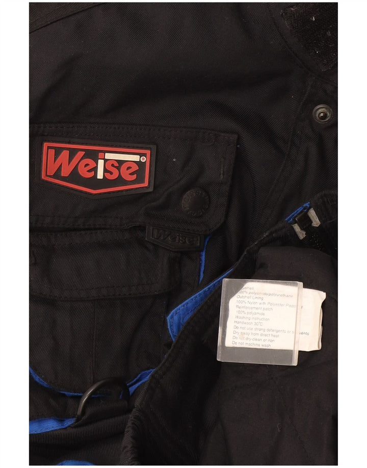 Weise Herren Racer Jacke UK 40 Large Schwarz Polyamid