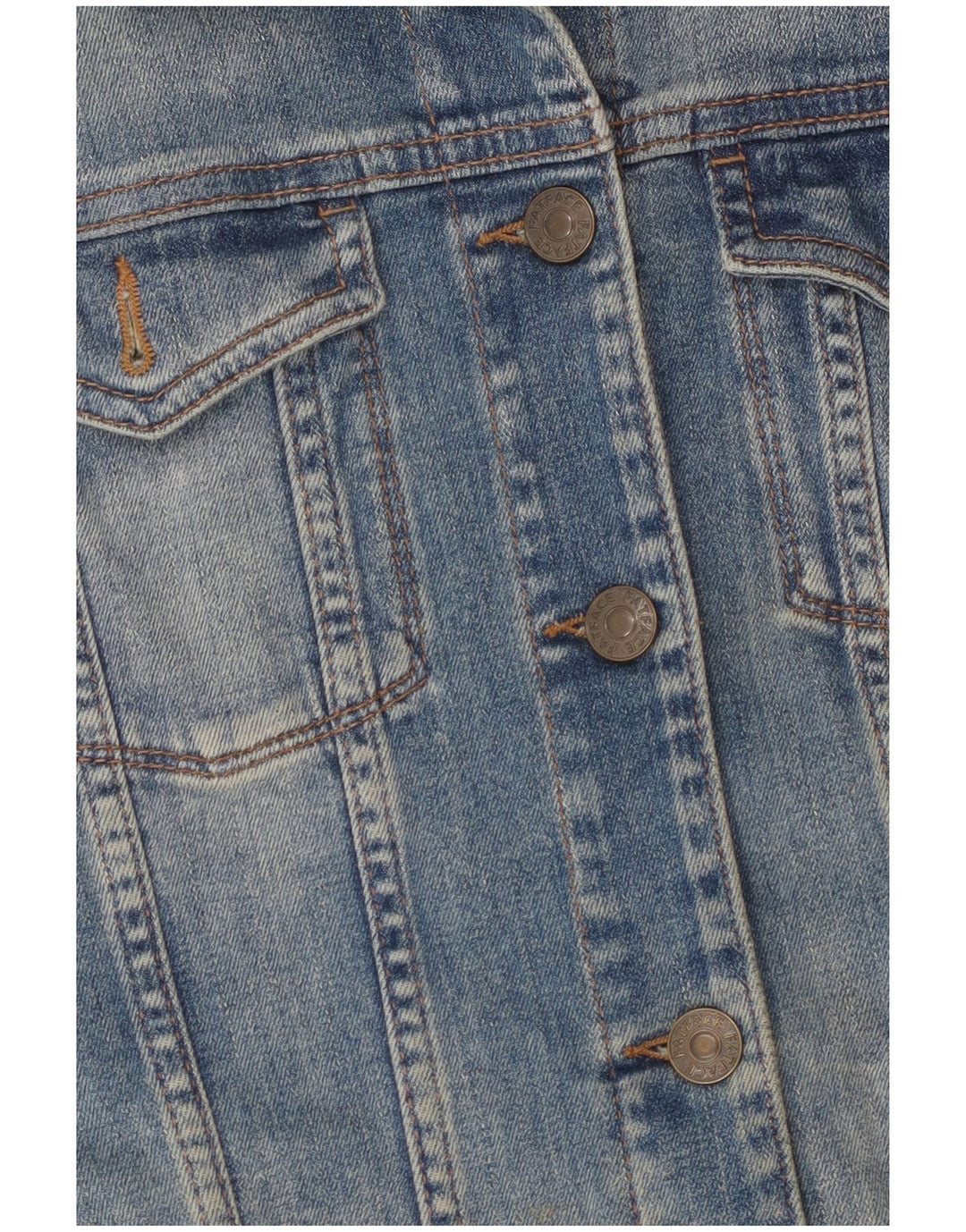 Fat Face Damen Jeansjacke UK 10 Small Blau Baumwolle