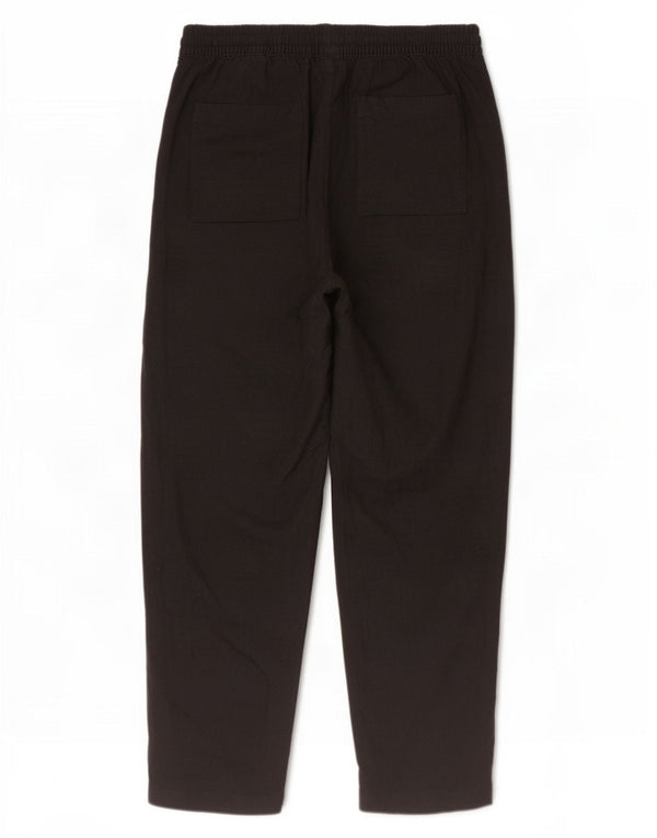 Marks & Spencer Damen Tapered Casual Hose UK 12 Medium W28 L27 Schwarz