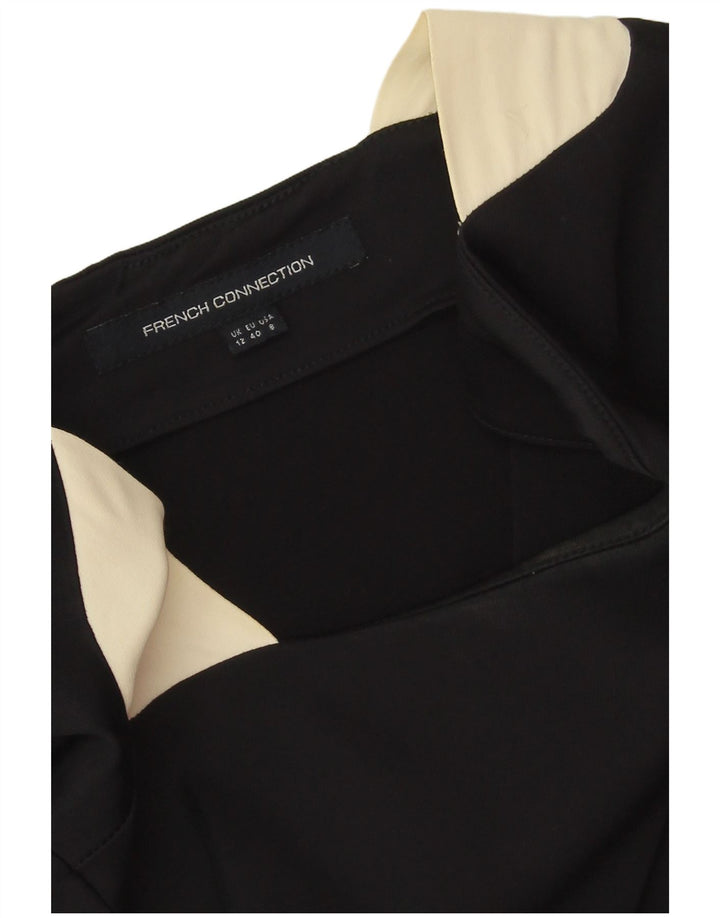 French Connection Damen Etuikleid UK 12 Mittelschwarz Farbblock