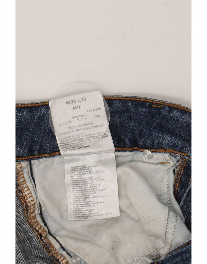 Lee Damen Amy Straight Jeans W30 L29 Blaue Baumwolle