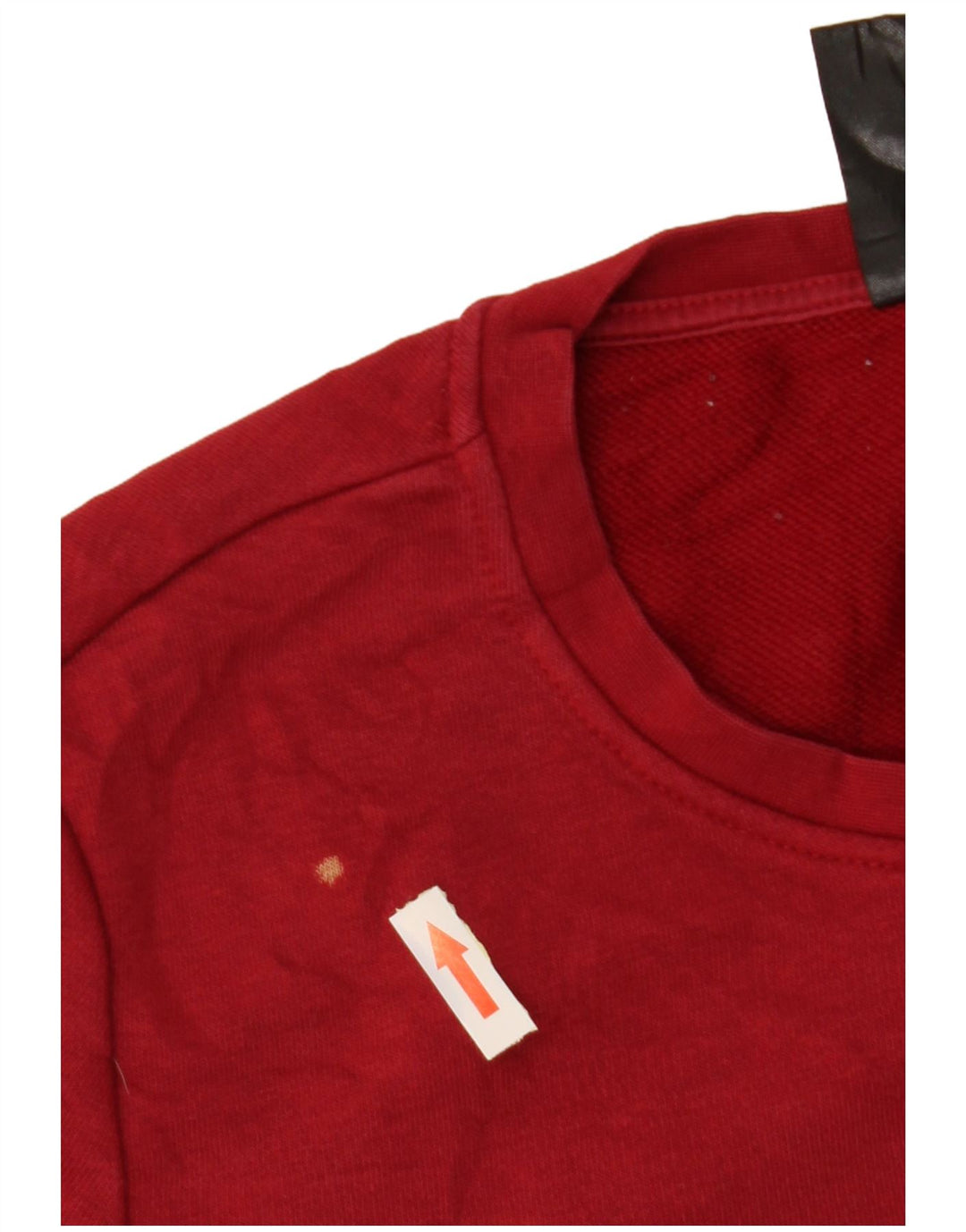 ADIDAS Damen Grafik-Sweatshirt-Pullover UK 8/10 Small Burgunderrot Baumwolle