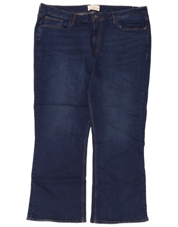 Fat Face Damen Bootcut Jeans UK 22 3XL W42 L29 Marineblau Baumwolle