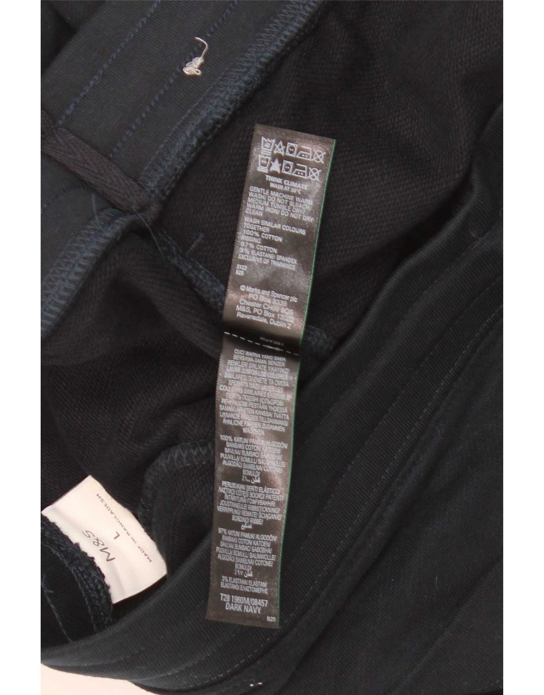 Marks & Spencer Herren-Sportshorts, groß, marineblaue Baumwolle