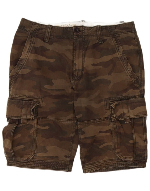 Fat Face Mens Cargo Shorts W32 Medium Khaki Camouflage Cotton