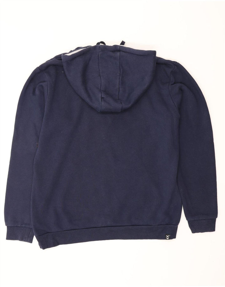 HUMMEL Herren-Kapuzenpullover mit Grafik, groß, marineblau, Baumwolle