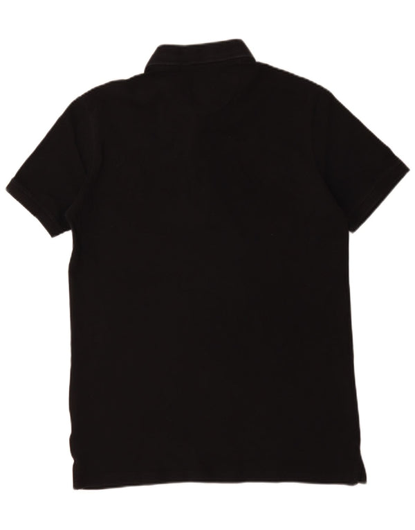 Guess Mens Polo Shirt Medium Black Cotton