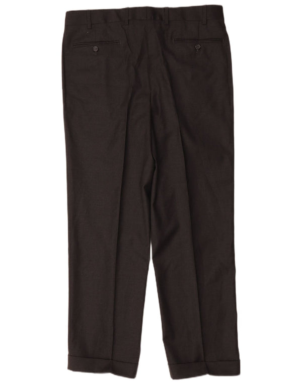 Boggi Herren Milano Straight Anzughose IT 50 Large W36 L30 Graue Wolle