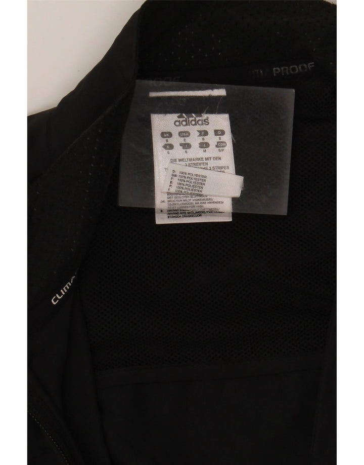 ADIDAS Herren Climalite Regenjacke UK 36 Small Schwarz Polyester