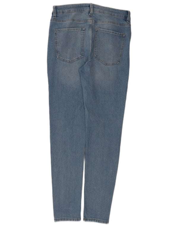Marks & Spencer Damen The Ivy Skinny Jeans UK 10 Small W30 L29 Blaue Baumwolle