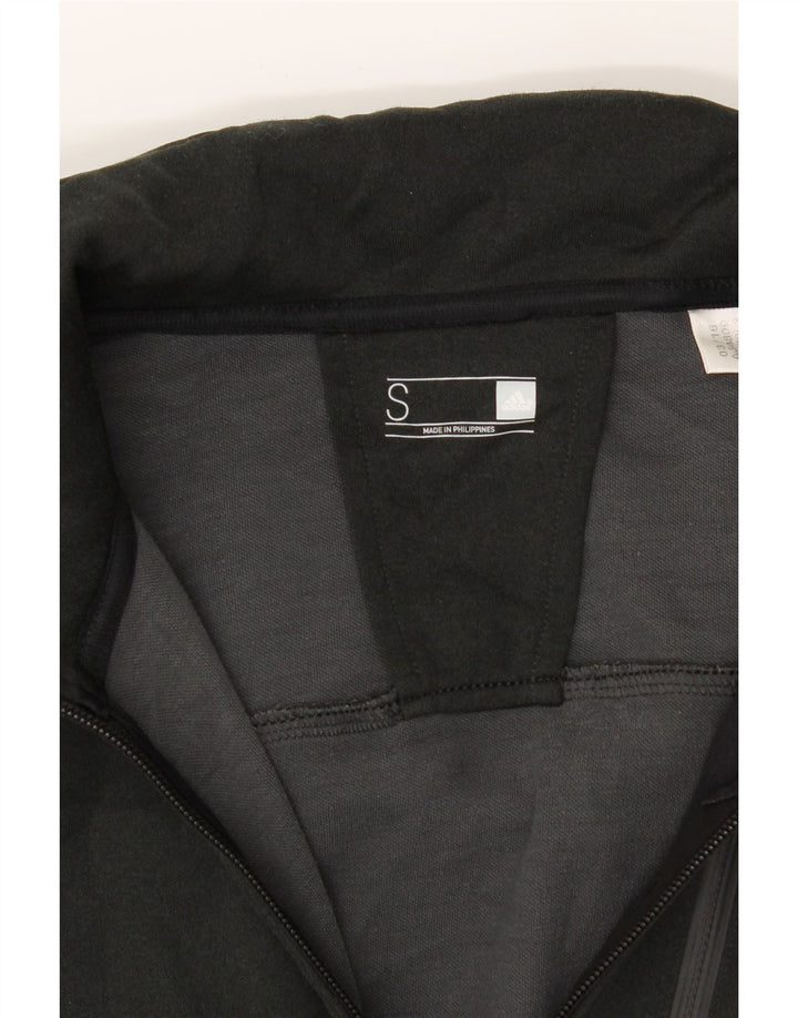 ADIDAS Mens Graphic Zip Hoodie Sweater Small Grey Polyester Vintage Adidas and Second-Hand Adidas from Messina Hembry 