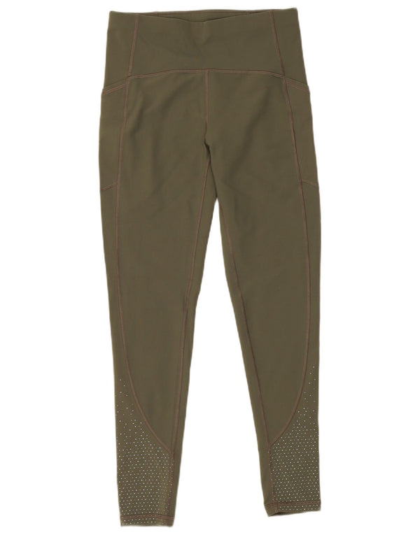Lululemon Damen Leggings US 6 Mittelgrün geflecktes Nylon