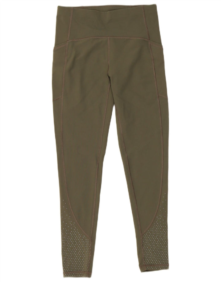 Lululemon Damen Leggings US 6 Mittelgrün geflecktes Nylon