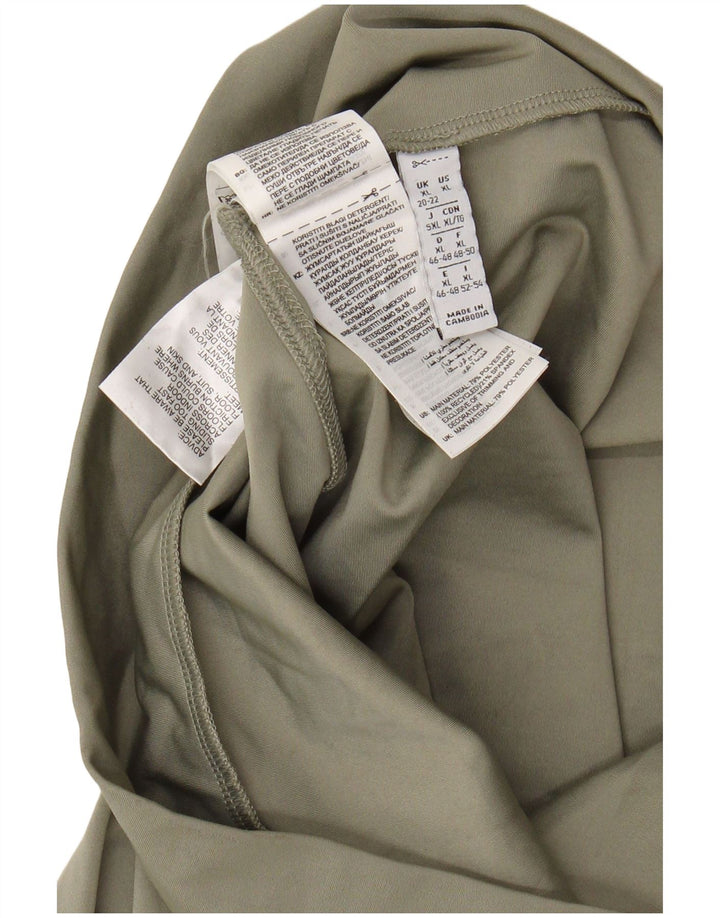 ADIDAS Damen Leggings UK 20/22 XL Khaki Polyester