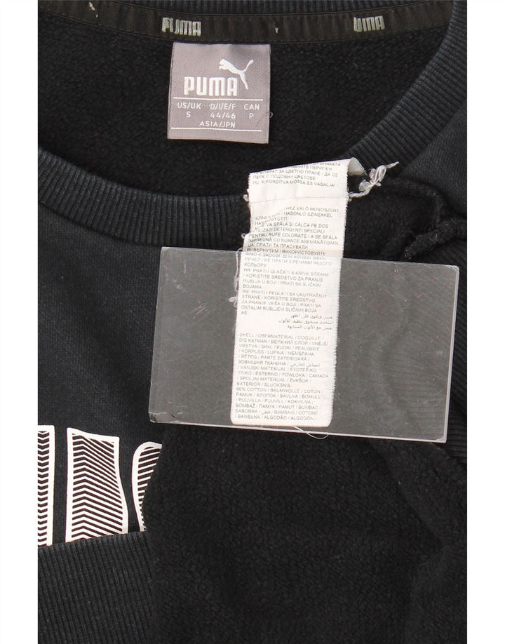 PUMA Herren Graphic Sweatshirt Pullover Small Schwarz Baumwolle