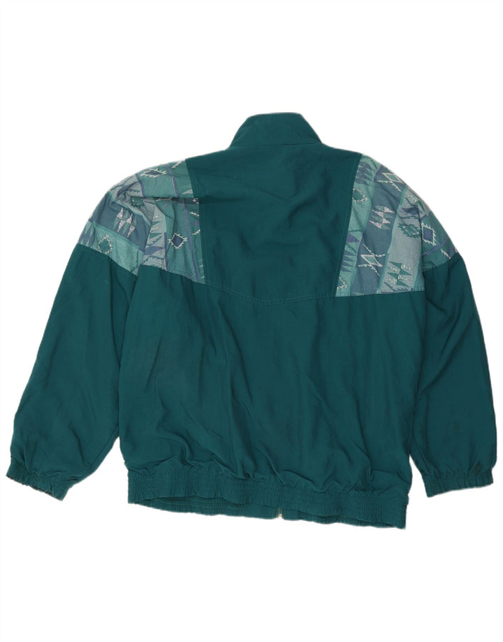 Jean Leduc Herren-Trainingsanzug, Oberteil, Jacke, XL, grün, geometrisch, Polyester