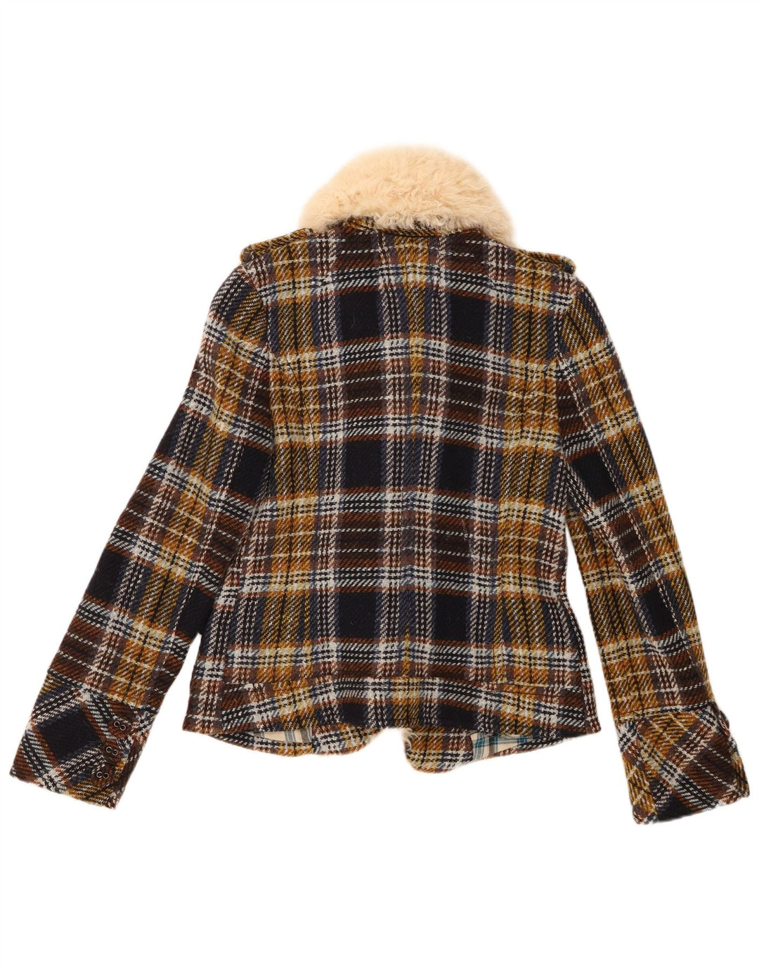 Drykorn Damen-Blazer mit 4 Knöpfen, Gr. 8, klein, mehrfarbig, kariert