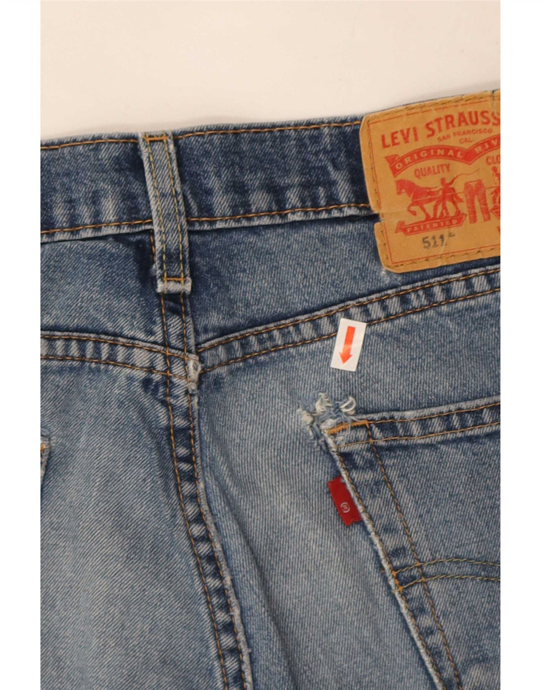 Levi's Damen 511 Slim Jeans W30 L32 Blaue Baumwolle