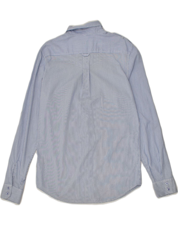 MOSSIMO Mens Slim Shirt Medium Blue Pinstripe Cotton | Vintage Mossimo | Thrift | Second-Hand Mossimo | Used Clothing | Messina Hembry 