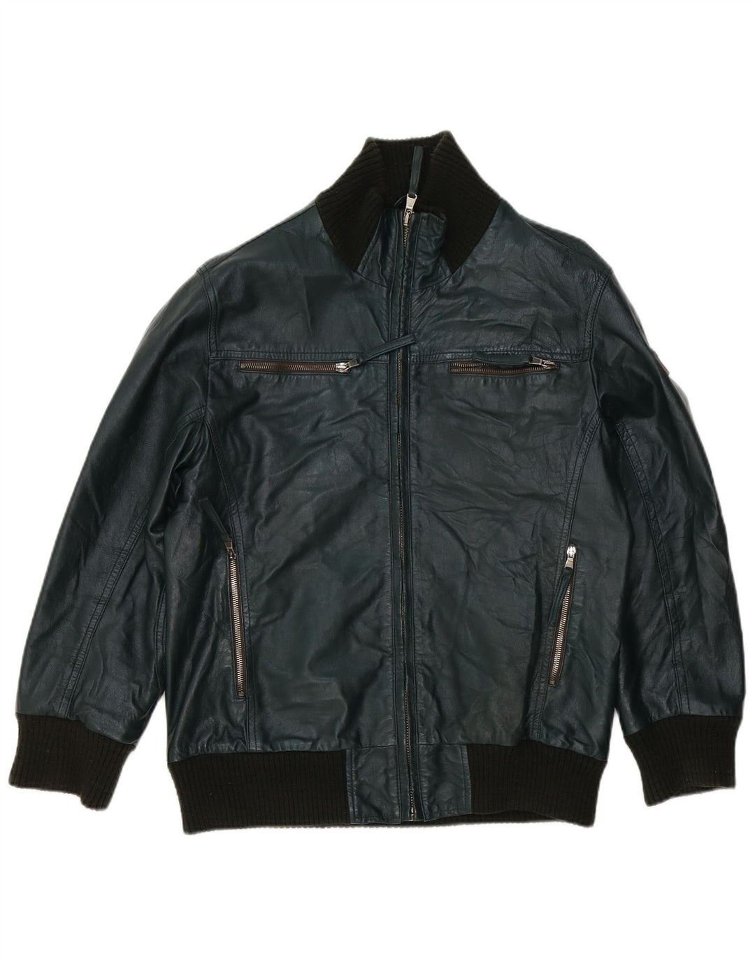 Williams Wilson Herren-Lederjacke, Größe 40, großes grünes Leder