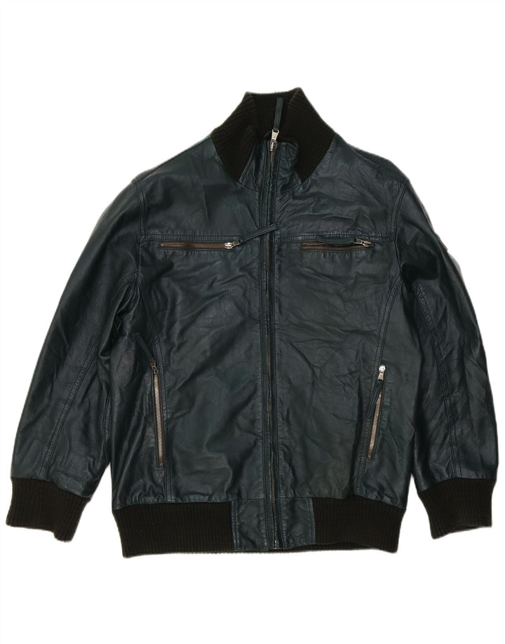 Williams Wilson Herren-Lederjacke, Größe 40, großes grünes Leder