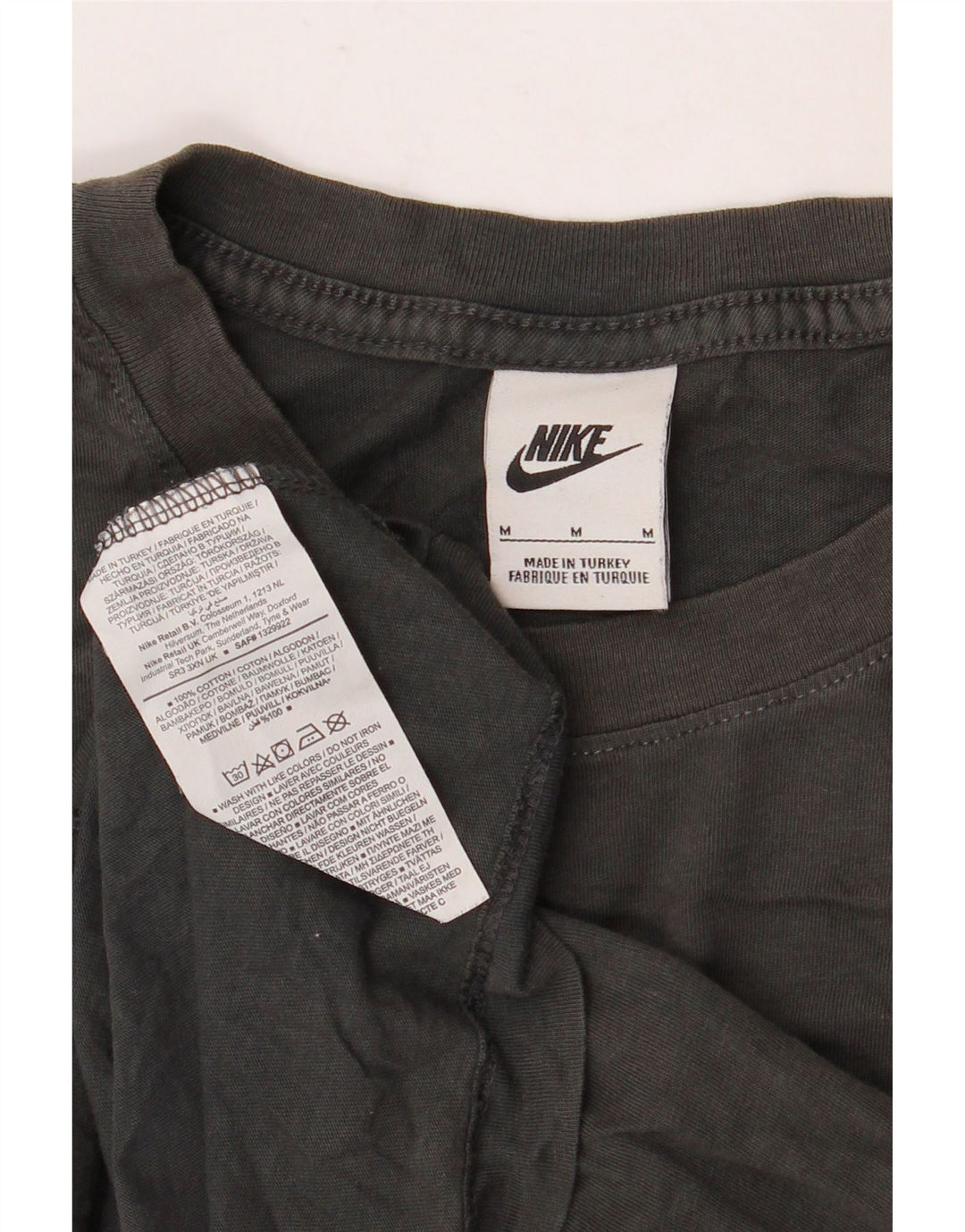 NIKE Herren-T-Shirt mit Grafik, mittelschwarz, Baumwolle