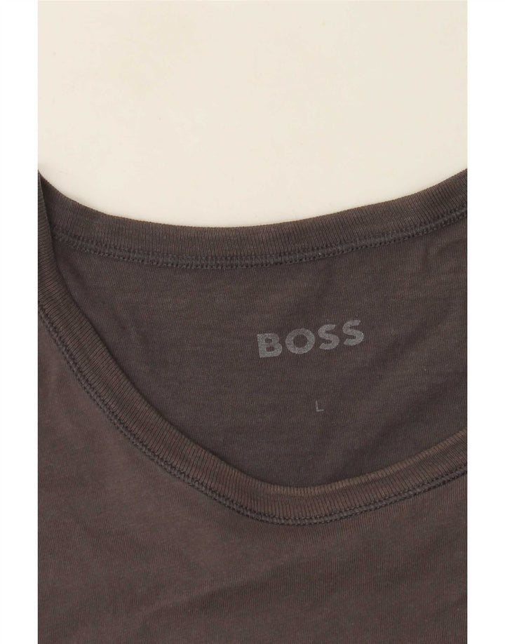 Hugo Boss Damen T-Shirt Top UK 14 Large Grau